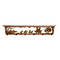 Quail Family 42 Inch Pine Hook Shelf