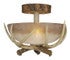 Rustic Antler Semi Flush Ceiling Light - 12 Inch