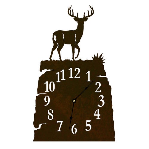 White Tail Deer Table Clock