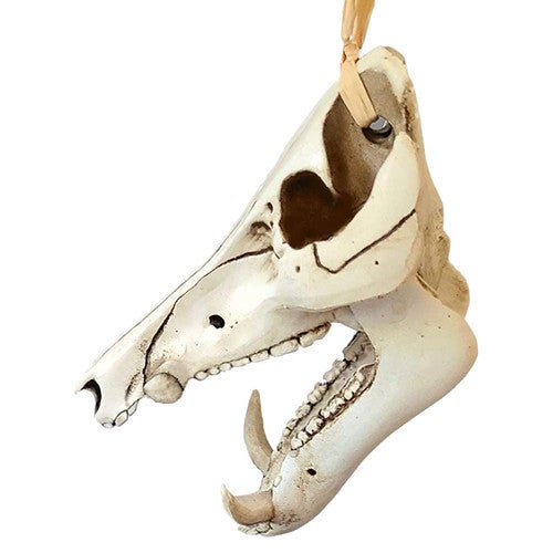 Wild Boar Skull Replica Ornament