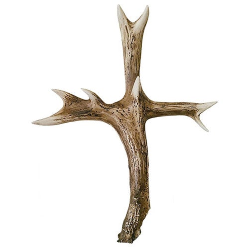 Resin Antler Wall Cross