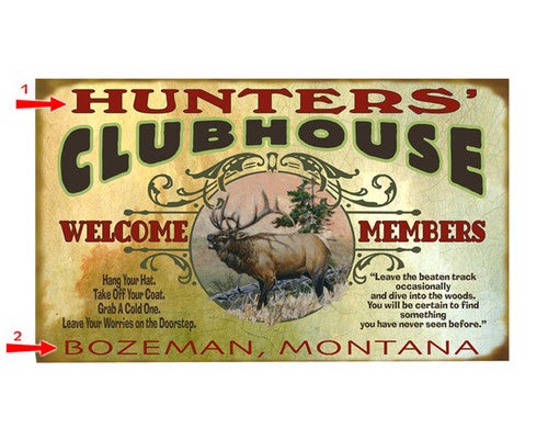 Elk Clubhouse Sign