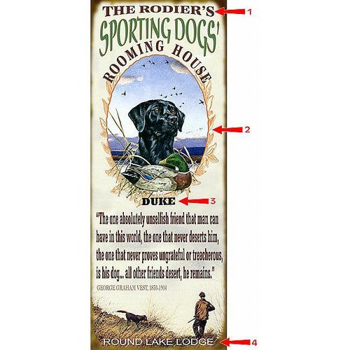 Sporting Dogs House Sign - 17 x 44