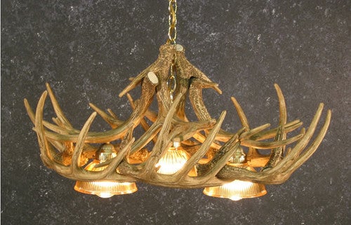 Whitetail 10 Antler Chandelier w/ Downlights