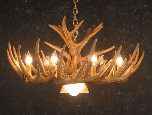 Whitetail 12 Antler Cascade Chandelier w/Downlight - SALE