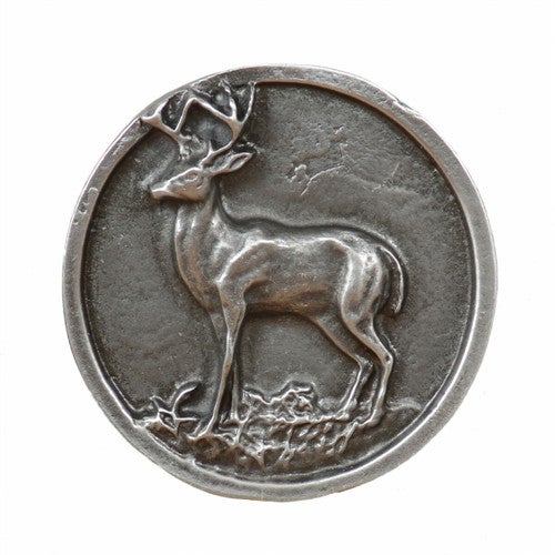 Whitetail Round Cabinet Knobs - Set of 2