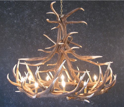 Elk 12 Antler Chandelier