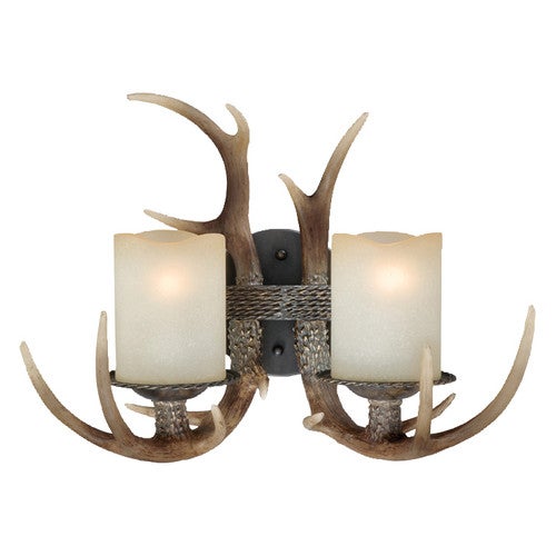 Cast Antler Double Wall Lamp