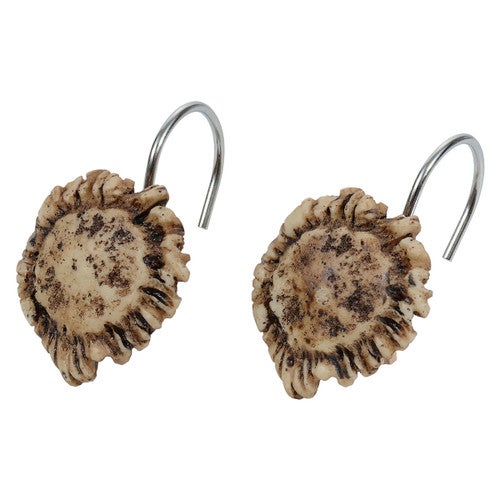 Antler Shower Curtain Hooks - Set of 12