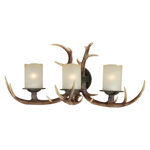 Cast Antler Triple Wall Lamp