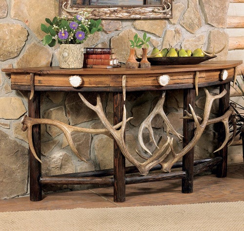 Antler Demi Lune Table