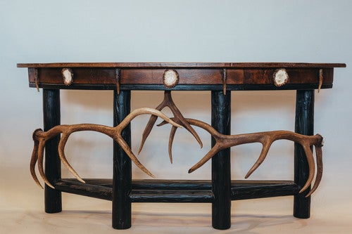Antler Demi Lune Table