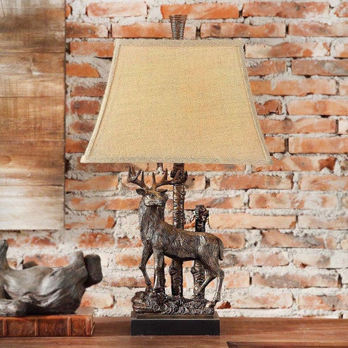 Bronze Deer Table Lamp