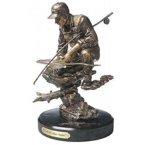 Fisherman Releasing Fish Sculpture - "Until We Meet Again"