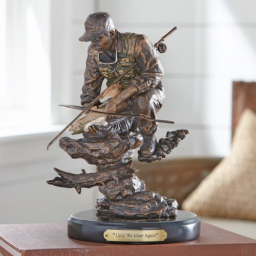 Fisherman Releasing Fish Sculpture - "Until We Meet Again"
