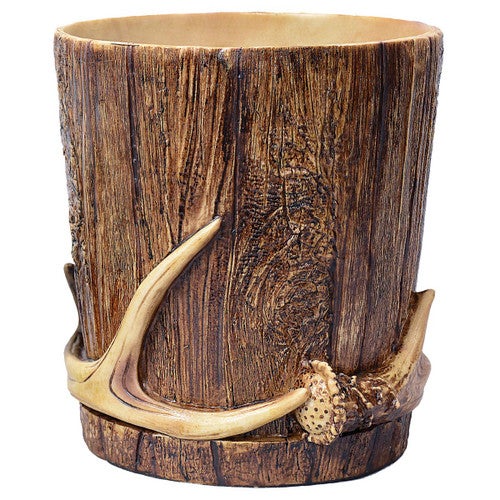 Buck Mountain Antler Waste Basket