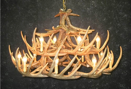 Whitetail 24 Antler Two Tier Chandelier - SALE