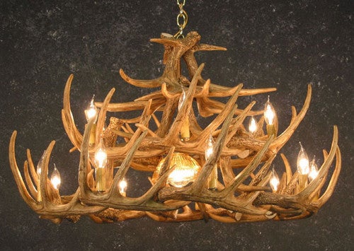 Whitetail 24 Antler Chandelier w/Downlight - SALE