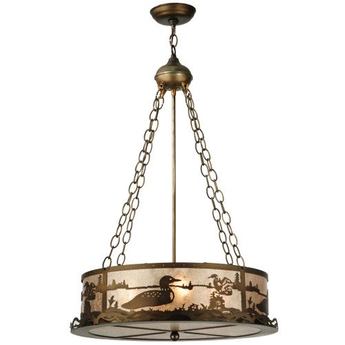 Cutout Metal Loon Inverted Pendant