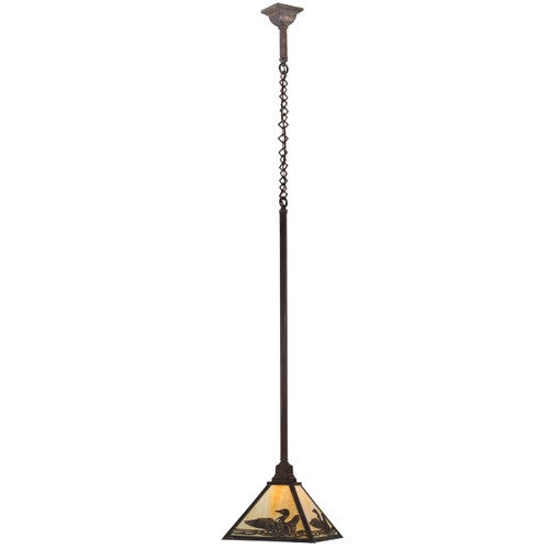 Cutout Metal Loon Pendant