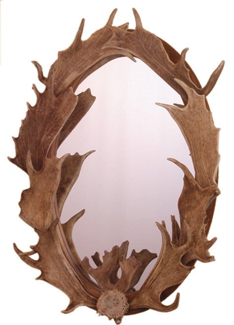 Large Fallow Mirror (Authentic Antlers)
