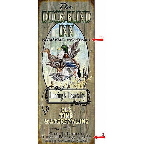 Duck Blind Inn Sign - 17 x 44