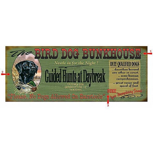 Bird Dog Sign - 14 x 36