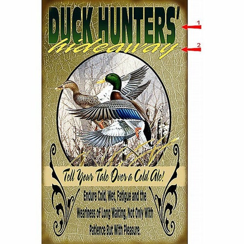 Hunters' Hideaway Sign - 14 x 24