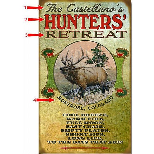 Elk Hunters Sign - 14 x 24