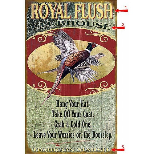 Royal Flush Sign - 14 x 36