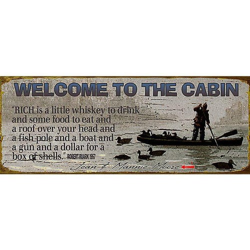 Welcome Cabin Sign - 14 x 36