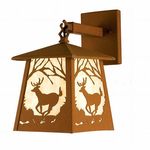 Deer at Dusk Lantern Wall Sconce