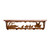 Quail Family 34 Inch Pine Hook Shelf