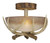 Rustic Antler Semi Flush Ceiling Light - 12 Inch
