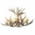Mule Deer Antler Single Tier Chandelier - 8 Light