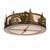 Cutout Metal Loon Round Flush Mount Light Fixture