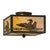 Cutout Metal Loon Square Flush Mount Light Fixture