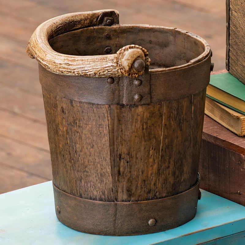 Well Bucket Waste Basket - OVERSTOCK