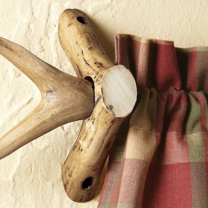 Antler Curtain Rod Brackets (Set of 2)